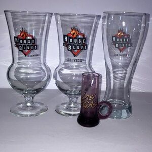 House of‎ Blues Glassware Set of 4 Assortment